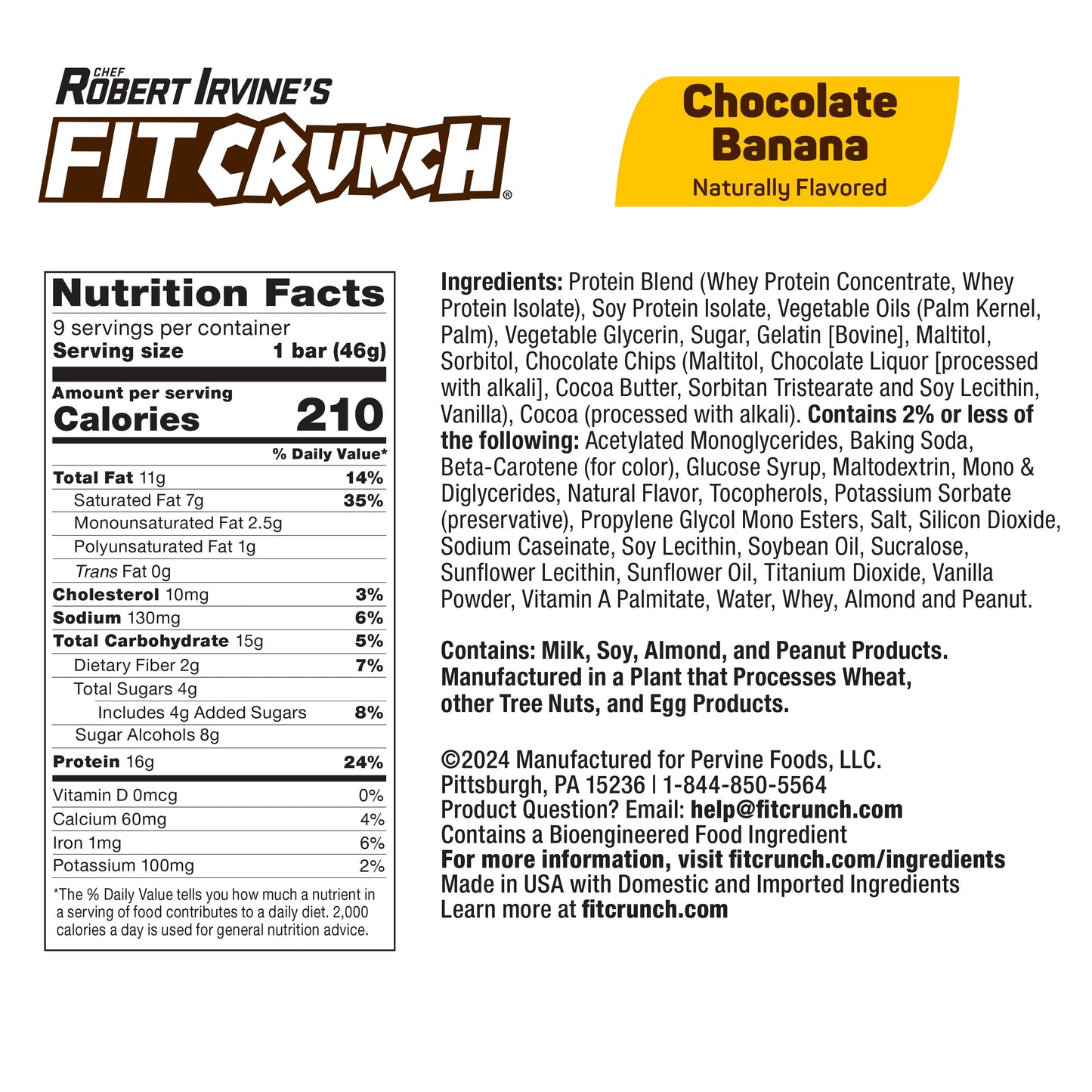 FITCRUNCH Chocolate Banana (9ct Snack Size)