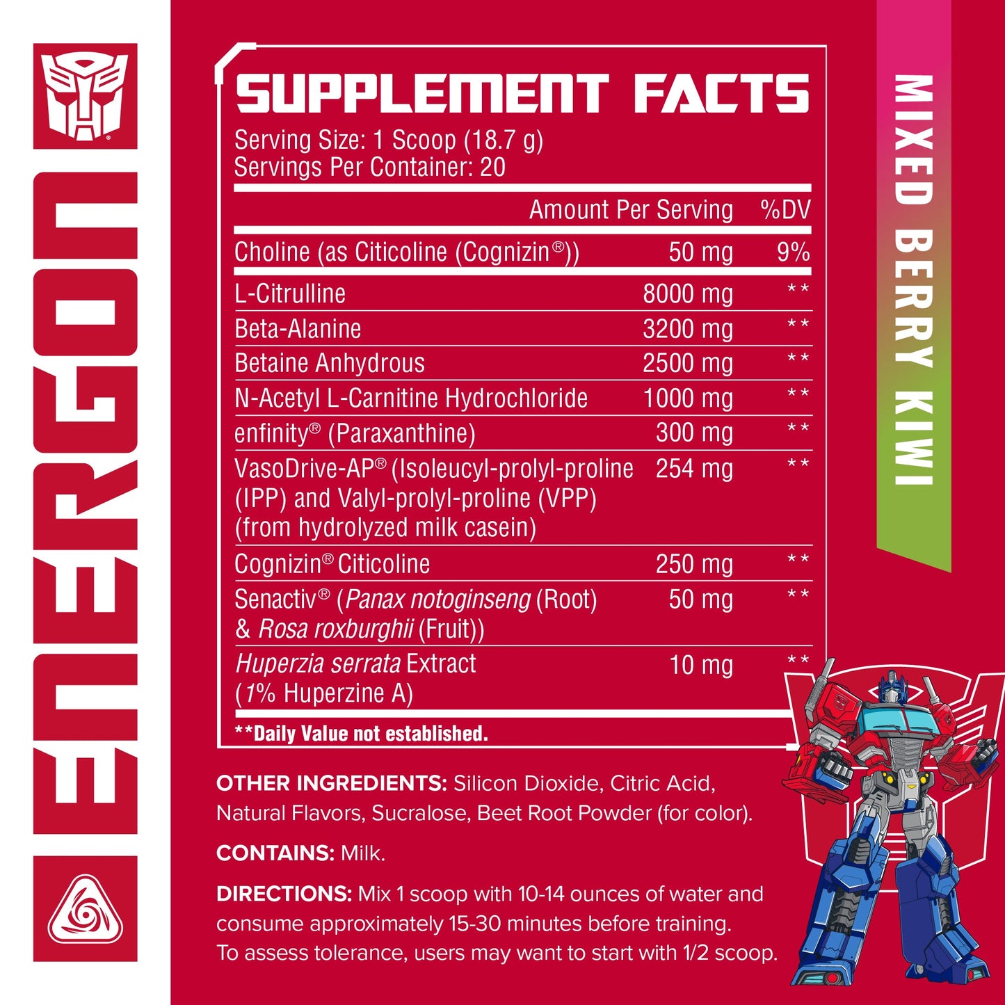 Core Nutritionals Transformers Energon Pre-Workout