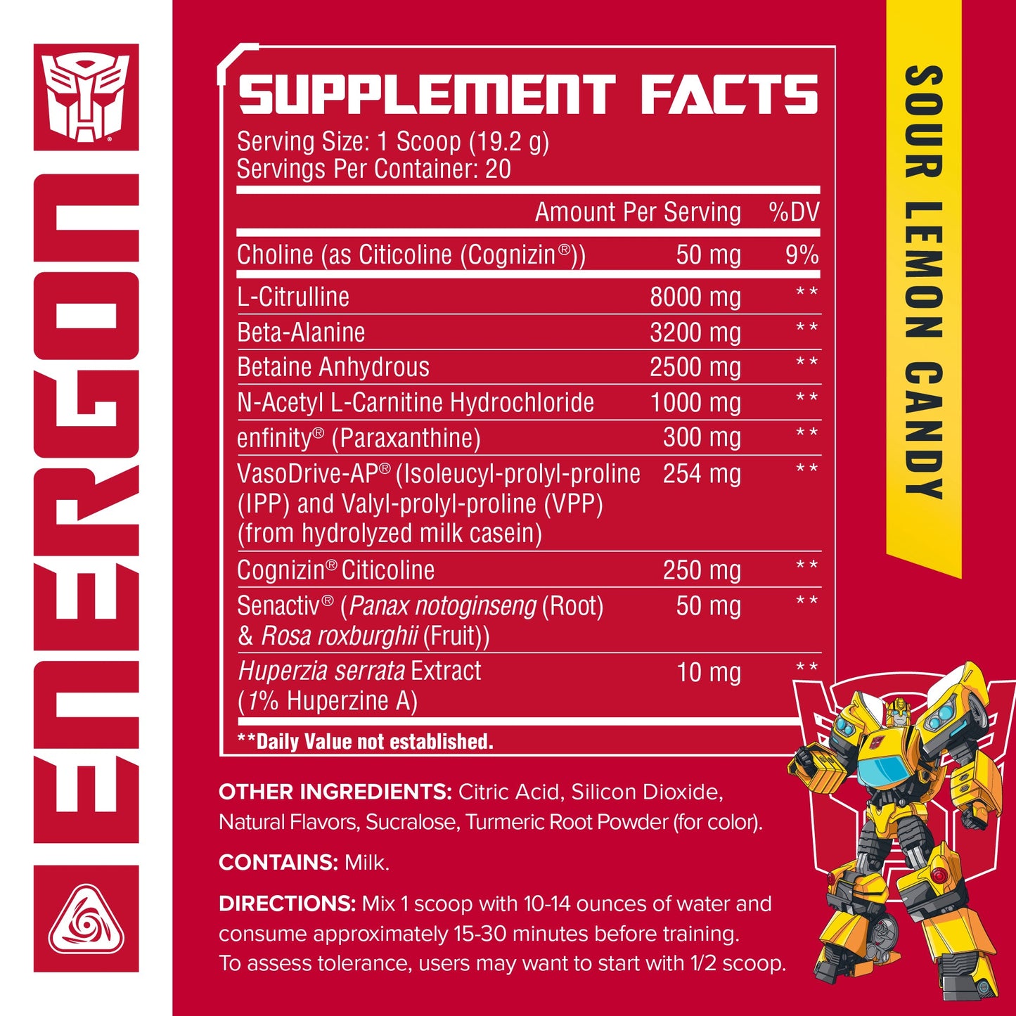 Core Nutritionals Transformers Energon Pre-Workout