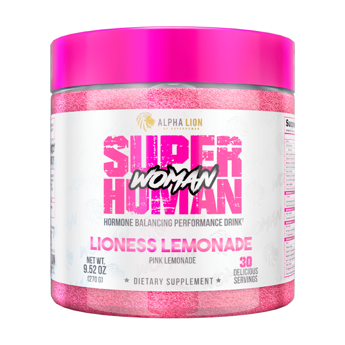 SUPERHUMAN® WOMAN - Hormone Balancing Performance Drink LIONESS LEMONADE (Pink Lemonade) - Alpha Lion