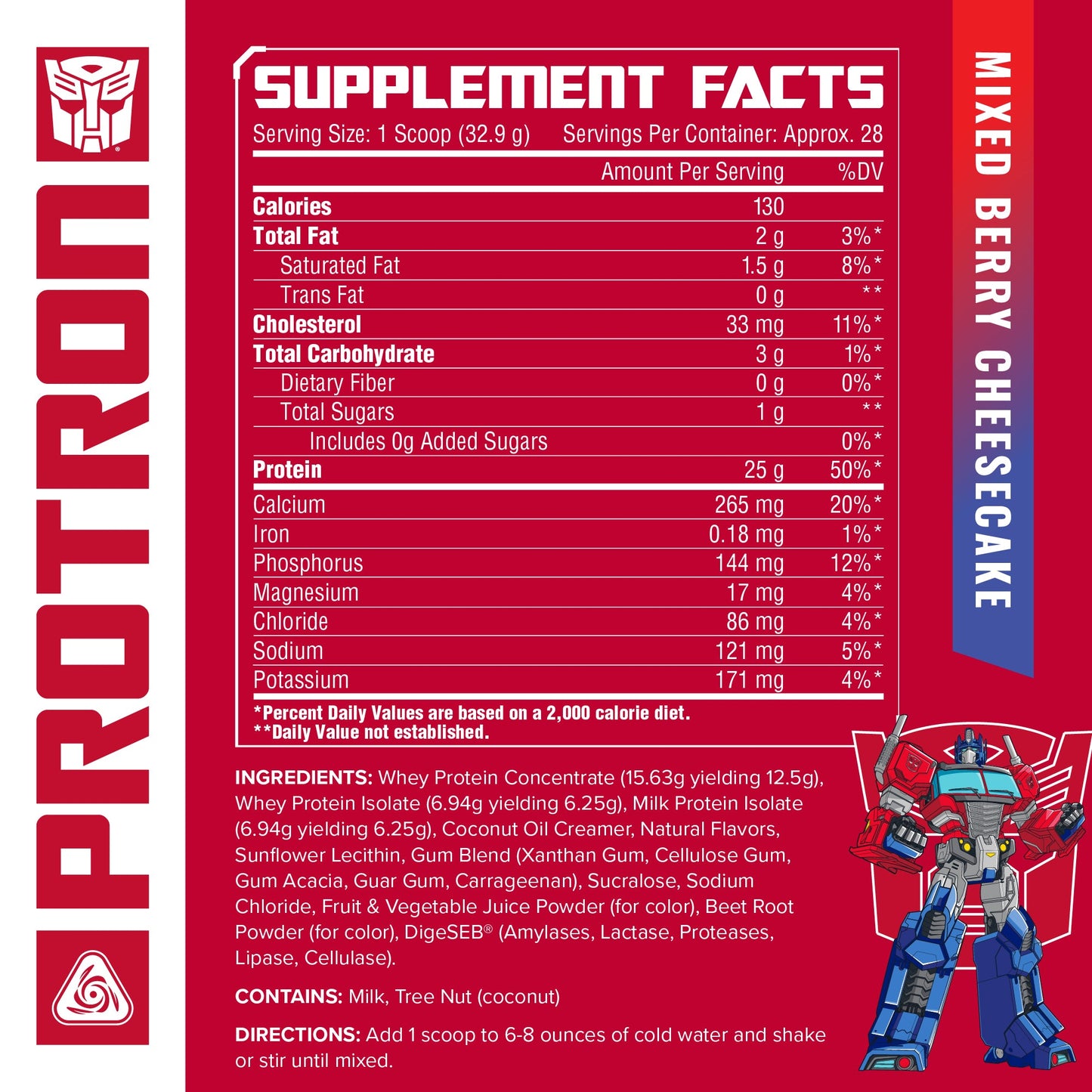 Core Nutritionals Transformers Protron - Premium Protein Blend with Digestive Enzymes & MTCs